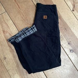 Flannel lined carhartt workwear pants